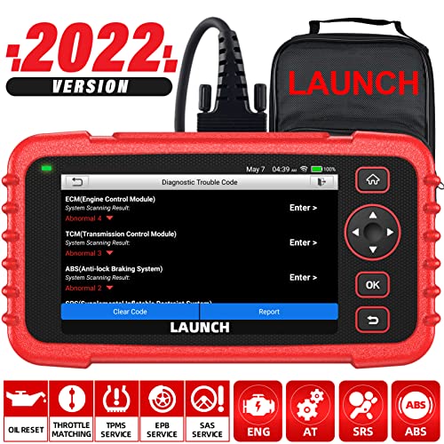 LAUNCH CRP129X Interfaz De Diagnosis Motor Transmisión ABS SRS Obd2, Negro/Rojo,