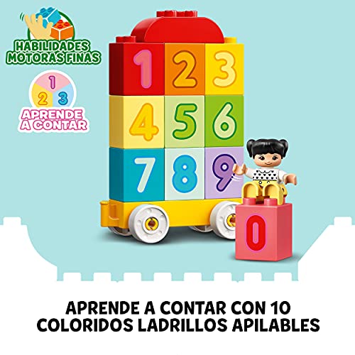 LEGO 10954 Duplo My First Tren de los Números: Aprende a Contar, Juguetes Educativos para Bebés +1.5 Año con Mini Figuras