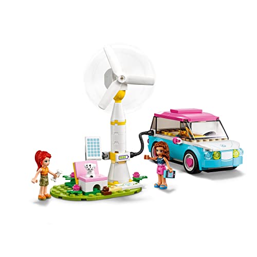 LEGO 41443 Friends Coche Eléctrico de Olivia Juguete de Construcción para Niños 6 años con Mini Muñecas Educación Ambiental