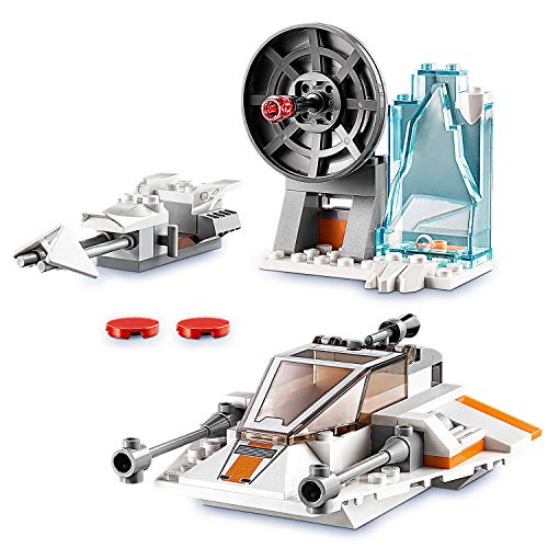 LEGO 75268 Star Wars Speeder de Nieve con Moto Speeder, Estación de Defensa y 2 Mini Figuras, Juguete de Construcción