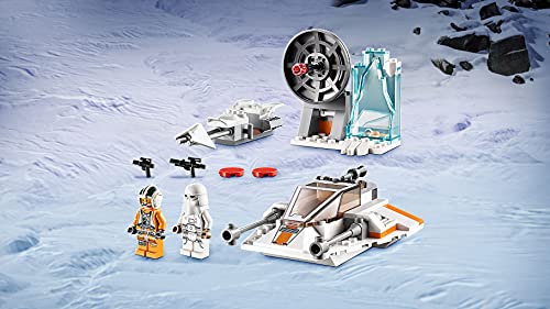 LEGO 75268 Star Wars Speeder de Nieve con Moto Speeder, Estación de Defensa y 2 Mini Figuras, Juguete de Construcción