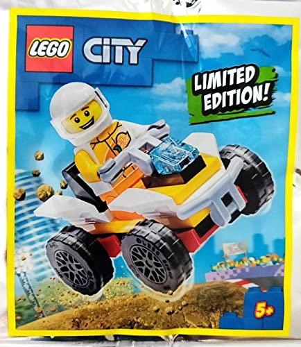 LEGO City Stuntman Minifigura con Quad Bike Foil Pack Set 952108 (Bolsa)