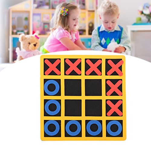 Les-Theresa Tictactoe Game Portable y Seguro EVA Mini Tictactoe XO Shape Chess Game Juguete Educativo