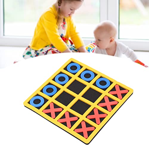 Les-Theresa Tictactoe Game Portable y Seguro EVA Mini Tictactoe XO Shape Chess Game Juguete Educativo