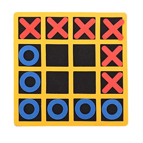 Les-Theresa Tictactoe Game Portable y Seguro EVA Mini Tictactoe XO Shape Chess Game Juguete Educativo