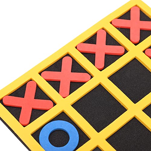 Les-Theresa Tictactoe Game Portable y Seguro EVA Mini Tictactoe XO Shape Chess Game Juguete Educativo