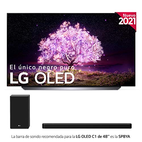 LG OLED OLED48C1-ALEXA 2021-Smart TV 4K UHD 120 cm (48") con Inteligencia Artificial, Procesador Inteligente α9 Gen4, Deep Learning, 100% HDR, Dolby ATMOS, HDMI 2.1, USB 2.0, Bluetooth 5.0, WiFi