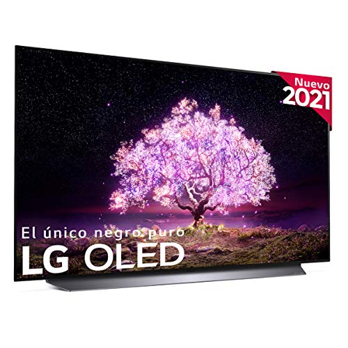 LG OLED OLED48C1-ALEXA 2021-Smart TV 4K UHD 120 cm (48") con Inteligencia Artificial, Procesador Inteligente α9 Gen4, Deep Learning, 100% HDR, Dolby ATMOS, HDMI 2.1, USB 2.0, Bluetooth 5.0, WiFi