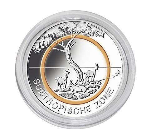 Lindner 2250275P Coin capsules internal Ø 27,5 mm - pack of 10, e.g. for the German 5 Euro collector coin Planet Earth