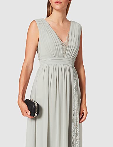 Little Mistress Green Lace Maxi Vestido, Verde (Waterlily), 36 para Mujer