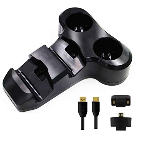 lmoikesz para PS4 VR Controller Cargador de Carga PS para Accesorios Carga Dock de Cargador para PlayStation4 Puerto de Almacenamiento de Carga Dual