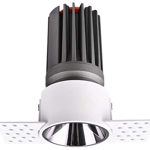 LogIme 5W / 7W 24 ° Ángulo de haz Foco empotrable LED 3000k CRI95 + COB Antideslumbrante Luz LED empotrada en el techo Mini foco pequeño sin bordes Distancia del orificio de montaje 60mm Foco empotrab