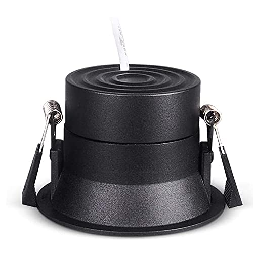 LogIme Bisel Estrecho de 10 W Ángulo de Haz de 30 ° Foco Empotrado LED 75 mm Paso del Orificio de Montaje Luz de Techo empotrada LED 4000K Negro Redondo Ultrafino Luz empotrada LED antideslumbrante