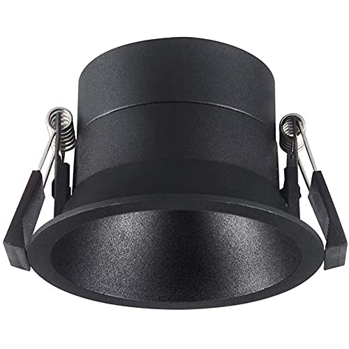 LogIme Bisel Estrecho de 10 W Ángulo de Haz de 30 ° Foco Empotrado LED 75 mm Paso del Orificio de Montaje Luz de Techo empotrada LED 4000K Negro Redondo Ultrafino Luz empotrada LED antideslumbrante
