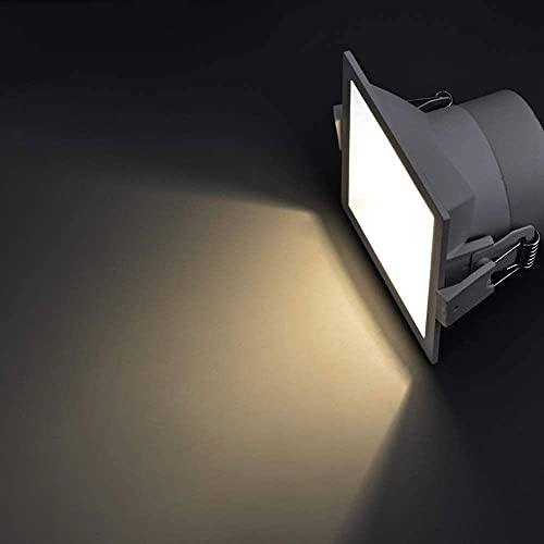 LogIme Foco empotrable COB antirreflejo blanco de 10W, 3500k Foco empotrable empotrado LED de borde estrecho Luz de techo CRI95 + Aluminio Durable Mini LED empotrado con ángulo de haz de 30 ° Accesori