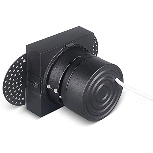 LogIme Foco empotrable COB Cuadrado antirreflejo de 7 W, 4000 K, sin Bordes, para el hogar, Comercial, Empotrado, luz de Techo, Aluminio, Duradero, LED empotrable, iluminación empotrable, Negro, 10 W