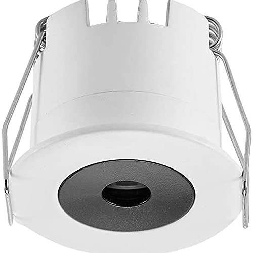 LogIme Mini foco redondo blanco, 50 mm de paso de orificio, luz LED empotrada en el techo, antideslumbrante, sala de exposiciones, iluminación de decoración para gabinetes de vino, 2W / 4W LED empotra