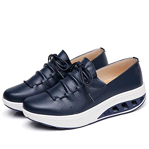 lovejin Mujer Adelgazar Zapatos Sneakers Deporte Cuña Zapatos Plataforma Sneakers Caminar Fitness Transpirable Deportes al Aire Libre Zapatos
