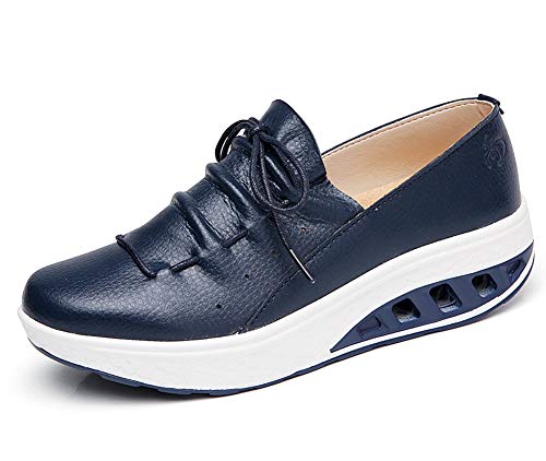 lovejin Mujer Adelgazar Zapatos Sneakers Deporte Cuña Zapatos Plataforma Sneakers Caminar Fitness Transpirable Deportes al Aire Libre Zapatos