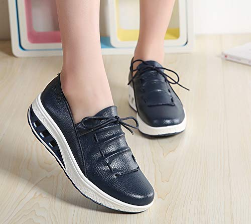 lovejin Mujer Adelgazar Zapatos Sneakers Deporte Cuña Zapatos Plataforma Sneakers Caminar Fitness Transpirable Deportes al Aire Libre Zapatos