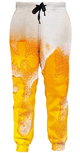 Loveternal Pantalones 3D Impresos Divertidos Ocasionales Geometric Sweatpants Pants para Hombres XXL