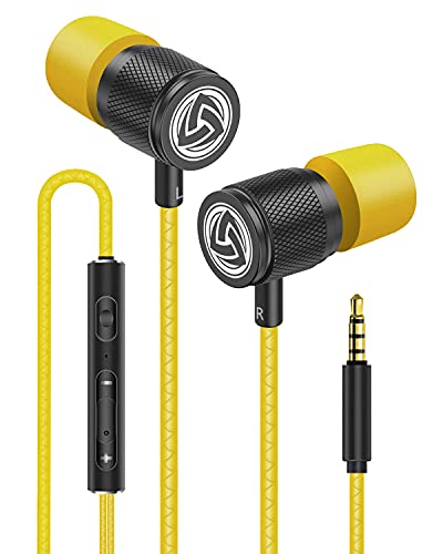LUDOS Ultra Auriculares con Micrófono y Cable, Máxima Comodidad, Sonido Cristalino, Agudos y Graves Equilibrados, Nueva Espuma Viscoelástica, Cable Duradero, Graves, Control de Volumen