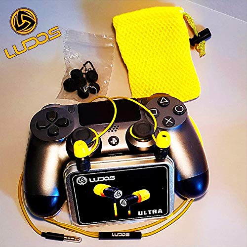 LUDOS Ultra Auriculares con Micrófono y Cable, Máxima Comodidad, Sonido Cristalino, Agudos y Graves Equilibrados, Nueva Espuma Viscoelástica, Cable Duradero, Graves, Control de Volumen