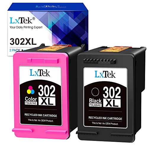 LxTek Remanufacturado para HP 302 XL 302XL Cartuchos de Tinta para HP Deskjet 1110 2130 2134 3630 3632 3634 Envy 4520 4521 4522 4523 4524 Officejet 3830 3834 4650 4651 4652 4654 (1 Negro, 1 Tricolor)