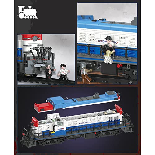 LYMHGHJ Technic Moc Steam Train Bloques de construcción de Juguetes con vía de Tren, 2399 Piezas Retro Steam Train Juego de construcción Coleccionable Compatible con Lego