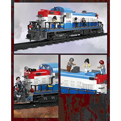 LYMHGHJ Technic Moc Steam Train Bloques de construcción de Juguetes con vía de Tren, 2399 Piezas Retro Steam Train Juego de construcción Coleccionable Compatible con Lego