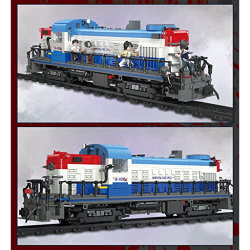 LYMHGHJ Technic Moc Steam Train Bloques de construcción de Juguetes con vía de Tren, 2399 Piezas Retro Steam Train Juego de construcción Coleccionable Compatible con Lego