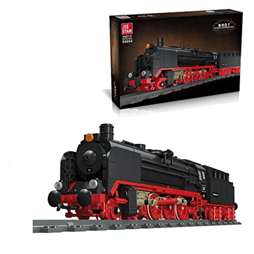 LYMHGHJ Technic Steam Train Juego de Bloques de construcción, 789 Piezas Retro Steam Train Rail Freight Train Juego de Bloques de construcción con vías de Tren compatibles con Lego