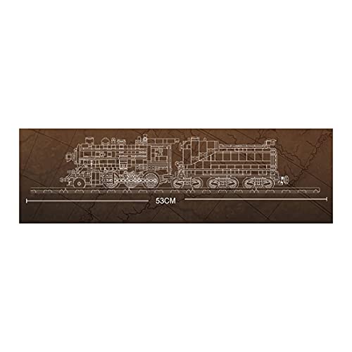 LYMHGHJ Technic Steam Train Set, 1136 + Pcs Negro Retro Steam Train City Train Rail Tren de pasajeros Juego de Bloques de construcción con vías de Tren, Ladrillos - Compatible con Lego Train