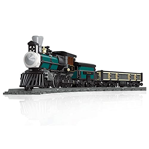 LYMHGHJ Technics City Train Set, 560 + Pcs Retro Steam Train Rail Freight Train Juego de Bloques de construcción con vías de Tren, Ladrillos - Compatible con Lego 60198