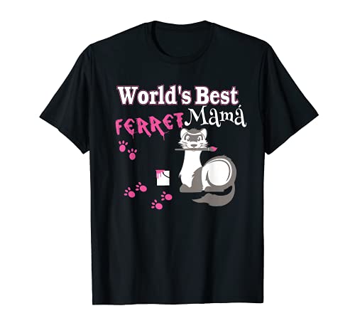 Madre hurón, mejor mamá hurón amante regalo, mujeres chica Camiseta