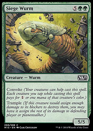 Magic The Gathering - Siege Wurm - Wurm de asedio - Magic 2015 Core Set - Foil