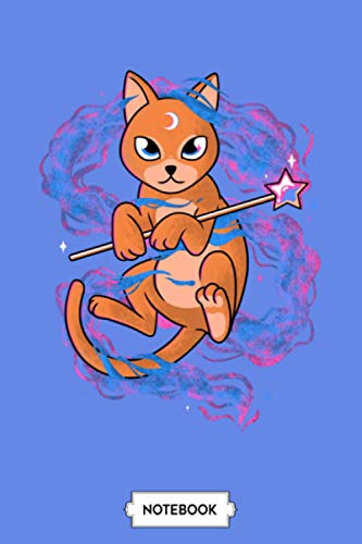 Magicat Notebook: Journal, Lined College Ruled Paper, Diary, 6x9 120 Pages, Matte Finish Cover, Planner