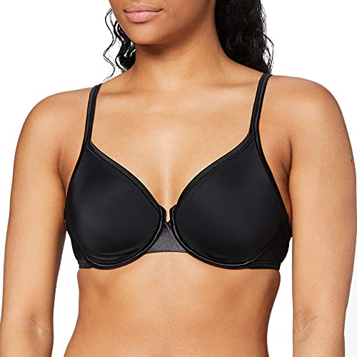 Maison Lejaby - Sujetador Copa Completa con Bordado para Mujer, Talla 90D, Color Negro