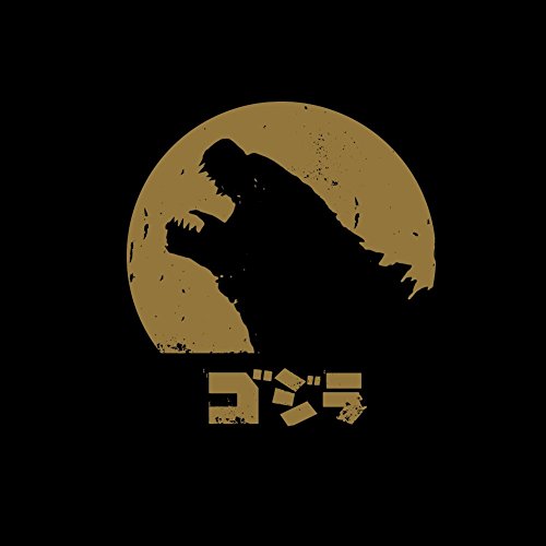 MAKAYA Camiseta Frikis Hombre - Godzilla - Negra M