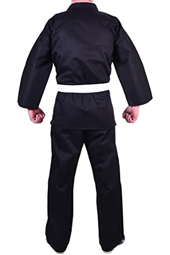 M.A.R International Ltd. MAR - Uniforme de karate negro (100% algodón) 7/200 (NCAT-04)