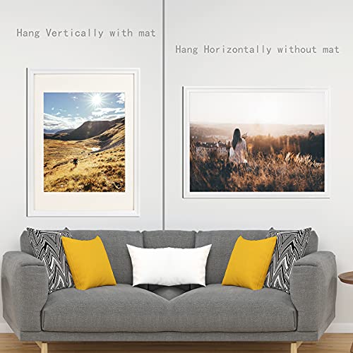 Marco de fotos Runedo 30 x 40 cm sin paspartú, 24 x 30 cm, marco de madera con paspartú, juego de 3 marcos de fotos de madera maciza para decoración de pared