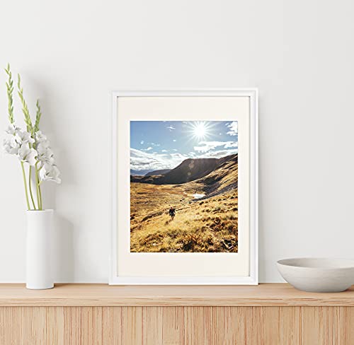 Marco de fotos Runedo 30 x 40 cm sin paspartú, 24 x 30 cm, marco de madera con paspartú, juego de 3 marcos de fotos de madera maciza para decoración de pared