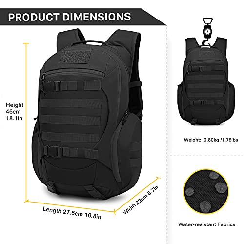 Mardingtop 28L Mochila Táctica Militar Mochila de Asalto Molle Mochilas de Senderismo Unisex para Excursionismo, Montañismo, Camping, Trekking