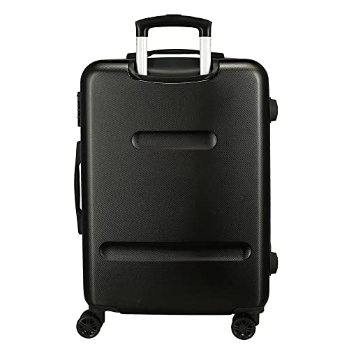 Marvel Los Vengadores Sky Avengers Juego de maletas Negro 55/68 cms Rígida ABS Cierre combinación 104L 4 Ruedas Dobles Equipaje de Mano