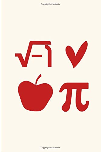 Math Teacher Thanksgiving I Love Apple Pie Pi Symbol Cute Equation Holiday Ruled Notebook: Blank Lined Journal for Turkey and Pumpkin Pie Lovers