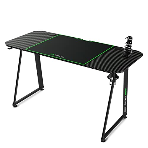 Mc Haus Gameplay Carbon Green Escritorio Gaming, Verde, 140x60x75,5cm
