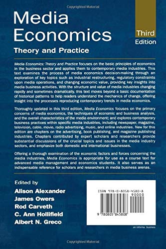 Media Economics: Theory and Practice (Routledge Communication Series)