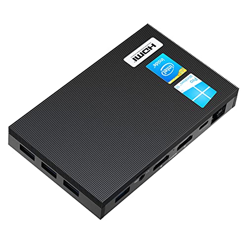 Mele Fanless Mini PC Quieter2 Intel Celeron J4125 8GB DDR4 128GB eMMC Mini Ordenador con Windows 10 Pro, Micro Desktop PC Supports 4K Dual-Screen Output, Dual WiFi, Gigabit Ethernet, BT4.2