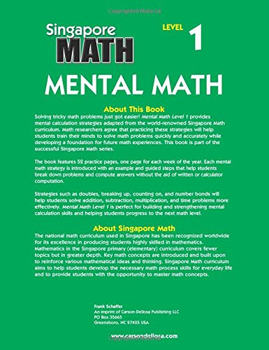 Mental Math, Grade 2: Strategies and Process Skills to Develop Mental Calculation (Singapore Math)