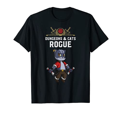 Mesa Gamer Cats Rogue RPG D20 Fantasy Juegos de rol Camiseta